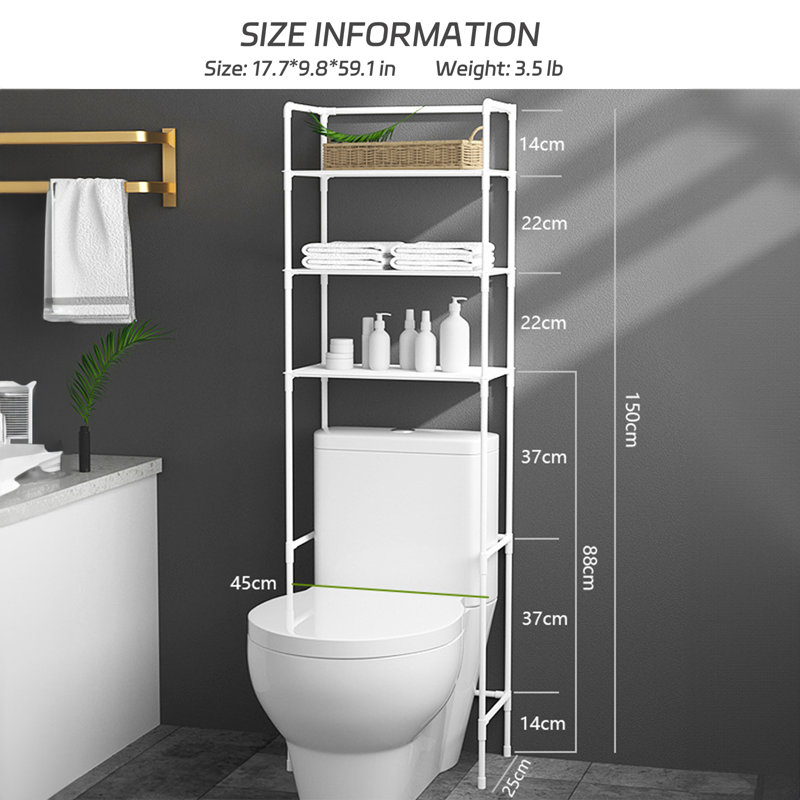 Rangement autoportant au-dessus de la toilette en métal Lylya