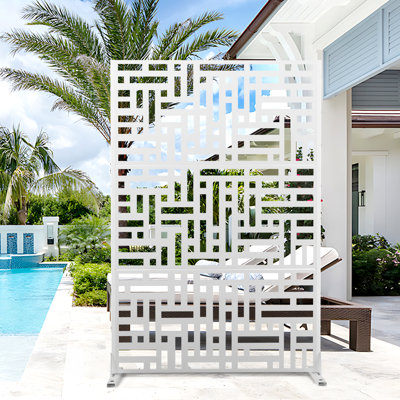 72" H Outdoor Privacy Screen, Freestanding Decorative Privacy Panels for Balcony, Yard & Garden by UFURYRIDE