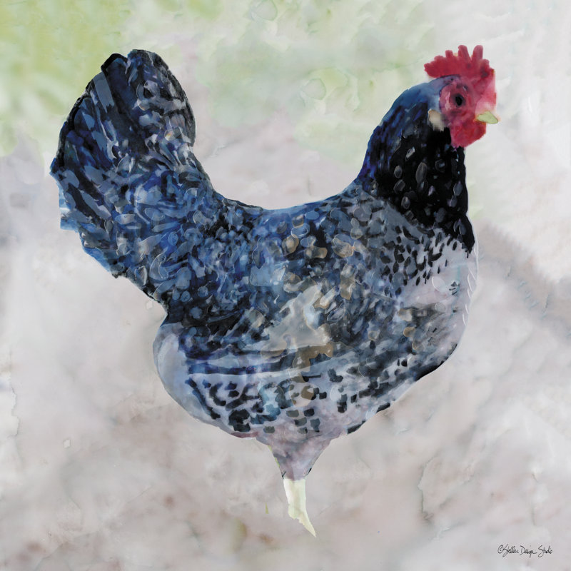 Coq 1, H 12 po x l 12 po, No, Toile tendue