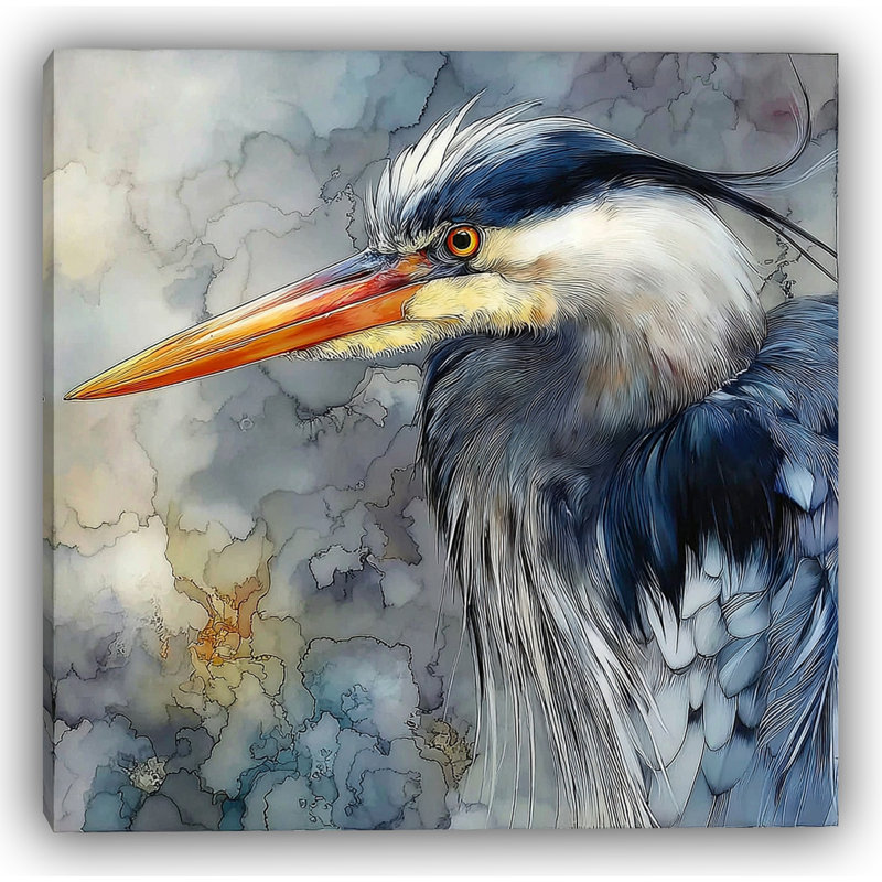 Art mural majestueux Heron Gaze