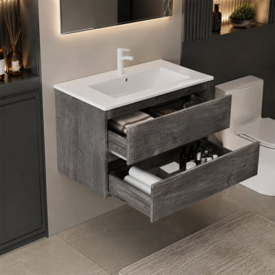 Meuble-lavabo mural suspendu de 36 pouces