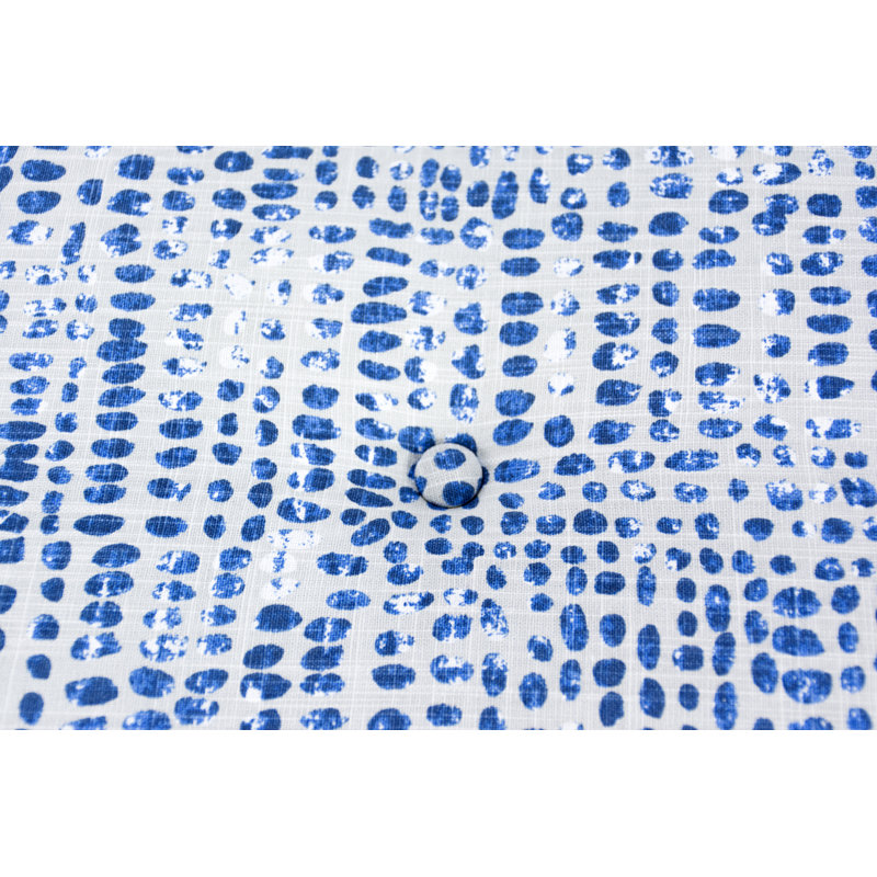 Lehto Cotton Upholstered Bench, Blue