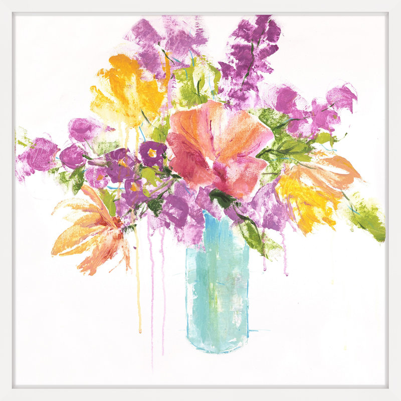 «Tropical Blooms» par Julie Joy, reproduction encadrée, H 32 po x l 32 po x P 1,5 po