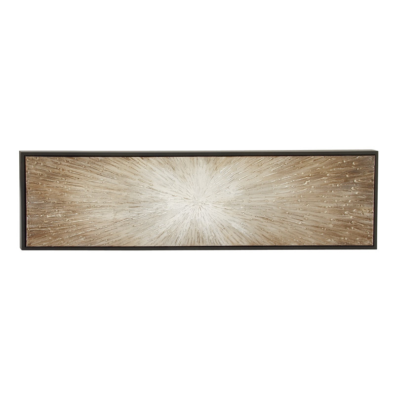 73" x 22" Brown Radial Starburst Canvas Wall Art