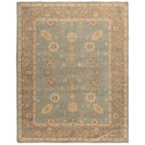 Oushak Orienal Hand Knotted Wool Light Blue/Beige Area Rug