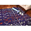 Tapis bleu marine / rouge / ivoire Blando-1809688047