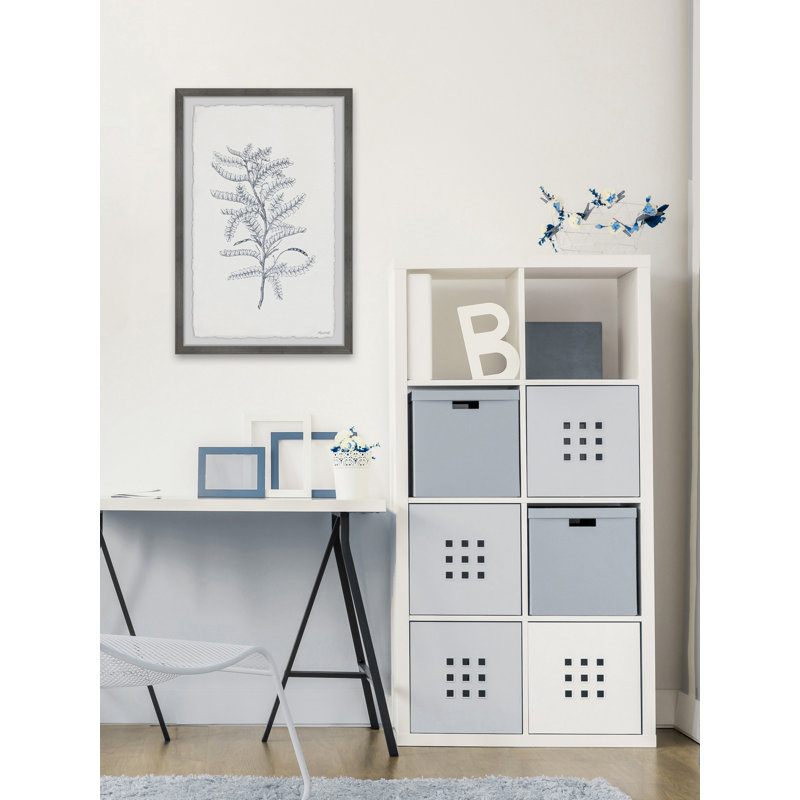 Gray Leaves - Single Picture Frame Painting, 91cm H x 61cm W x 3.81cm D