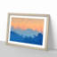 Sunrise over the Mountains in Abstract - Picture Frame Graphic Art Print on MDF-55724369-55724373