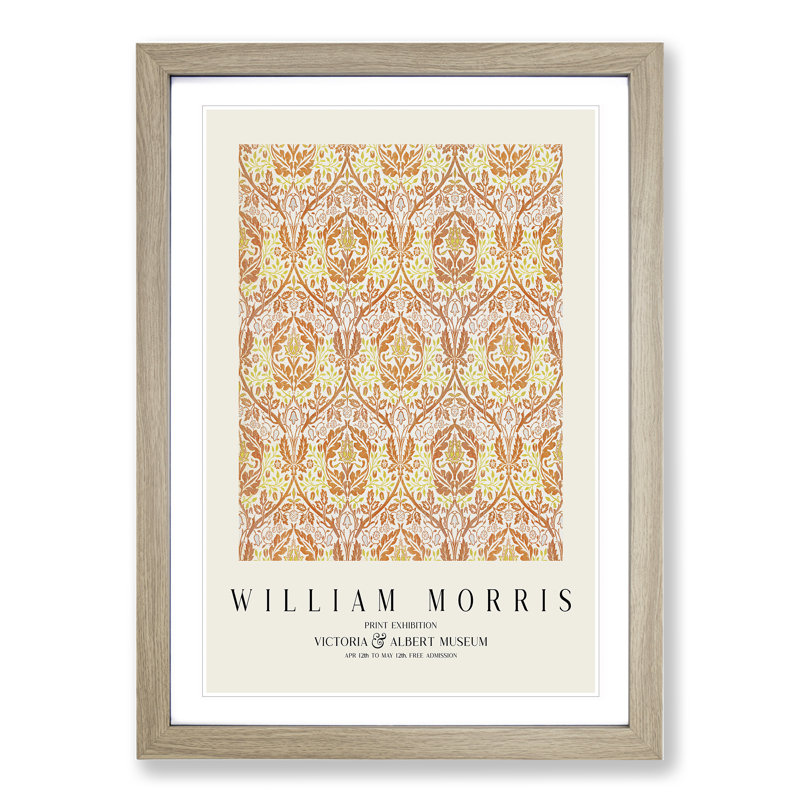 Golden Bough by William Morris - Single Picture Frame Print, 65cm H x 48cm W x 2cm D, Oak Framed