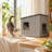 Sloped‑Roof Pet House, Antarctic Gray & Black