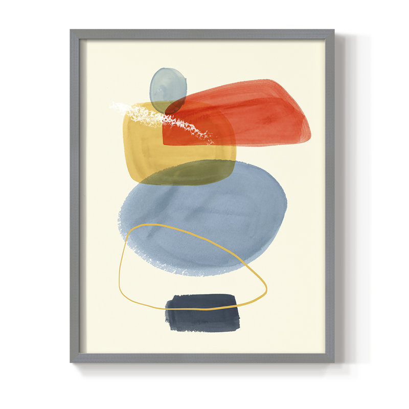 «Bright Color Bundle I», reproduction encadrée - bois massif, H 10 po x l 8 po, Gris