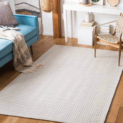 Earic Hand Woven Wool And Cotton Houndstooth Rug