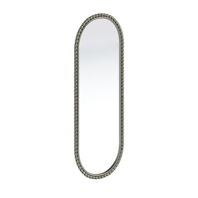 Iron Art Oval Retro Mirror, Antique Effect,Wall Hanging,Suitable For Living Room,Bedroom, Entrance