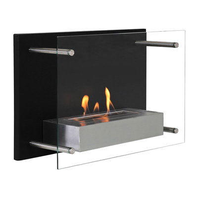 Noelia Belfry Heating 60 cm W Black Bio-Ethanol Fireplace with 7.5 BTU