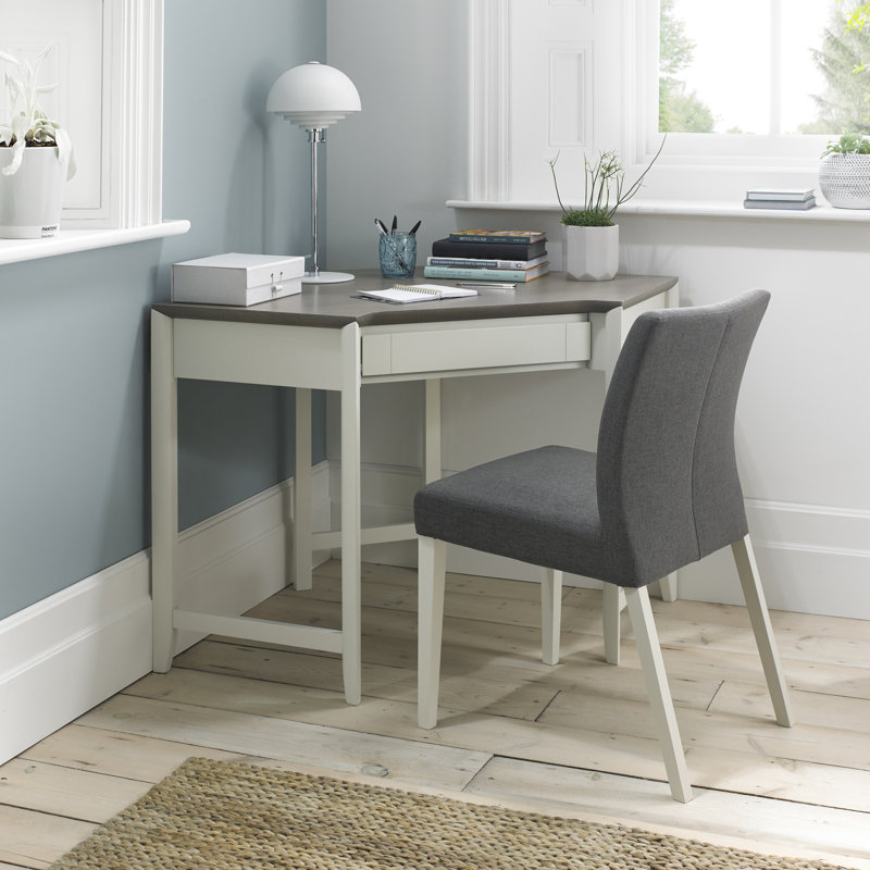 Southall Solid Wood Computer Desk, Grey Weathered Oak