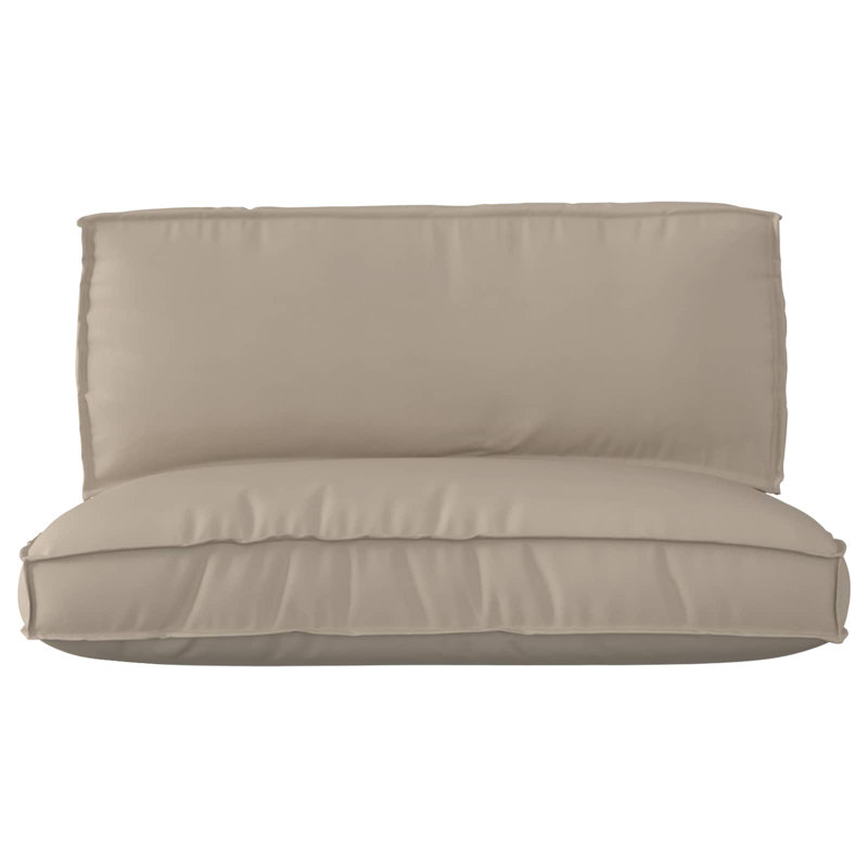  Ensemble de coussins de palette 2 pièces, tissu taupe Oxford, Taupe