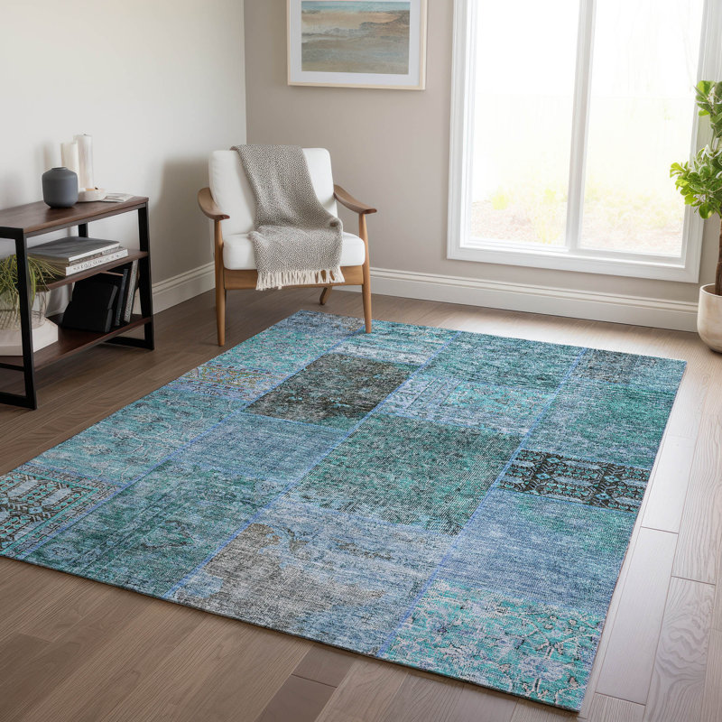 Tapis intérieur / extérieur avec envers antidérapant Mannan, Rectangle de 10 pi x 14 pi