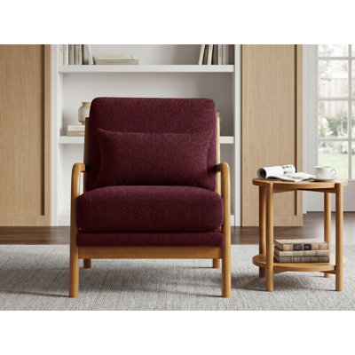Fauteuil d'appoint rembourré 26 po de large avec coussin lombaire
