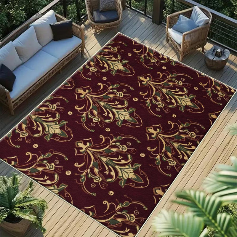 Damask Pattern Area Rug, Soft And Lightweight, Suitable For All Seasons, Easy To Maintain And Easy To Clean, Machine Washable Carpet Floor Mat, Suitable For Living Room, Bedroom, Hallway, Balcony, Patio, Room Decor, Home Decor, Outdoor Decor