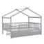 Lit double en bois avec lit gigogne simple-118007750