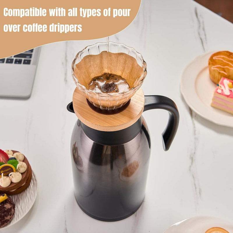 Carafe à café 68 oz isotherme en acier inoxydable 68 oz