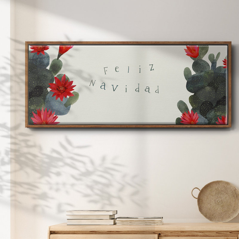 Floraison de Noël, collection de cactus en D, toile encadrée