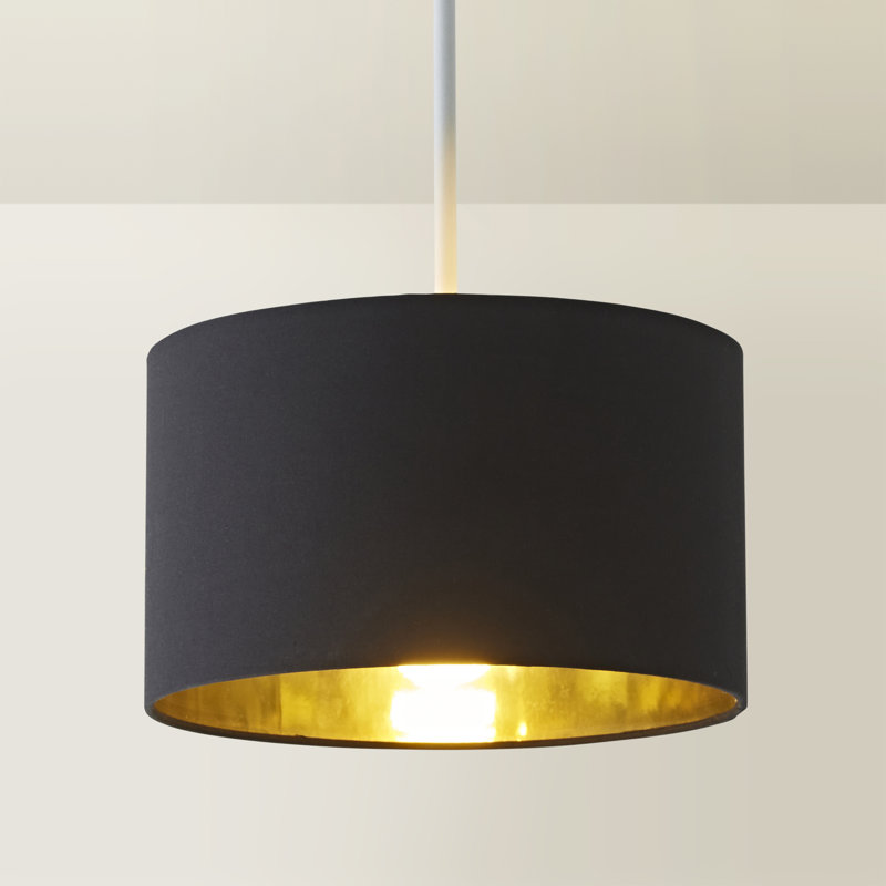 Svana 15cm H Linen Blend Lamp Shade in Black