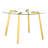 Modern Luxurious Round Tempered Glass Dining Table With 7-Shaped Metal Legs,Suitable For Family Meals, Office Conferences, Or As A Casual Coffee Table For Various Occasions.47.3*47.3*29.5-1896338592
