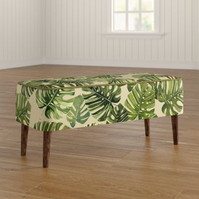 Polyester Blend Upholstered Bench