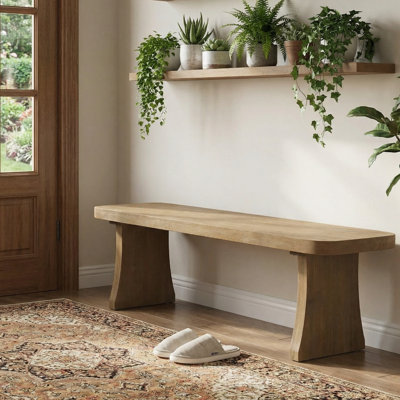 Banc en bois avec pieds robustes