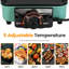 Barbecue électrique d'intérieur 2-en-1 2 000 W avec plaques amovibles et 5 temps