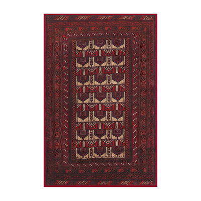 Tapis rouge à motif sud-ouest