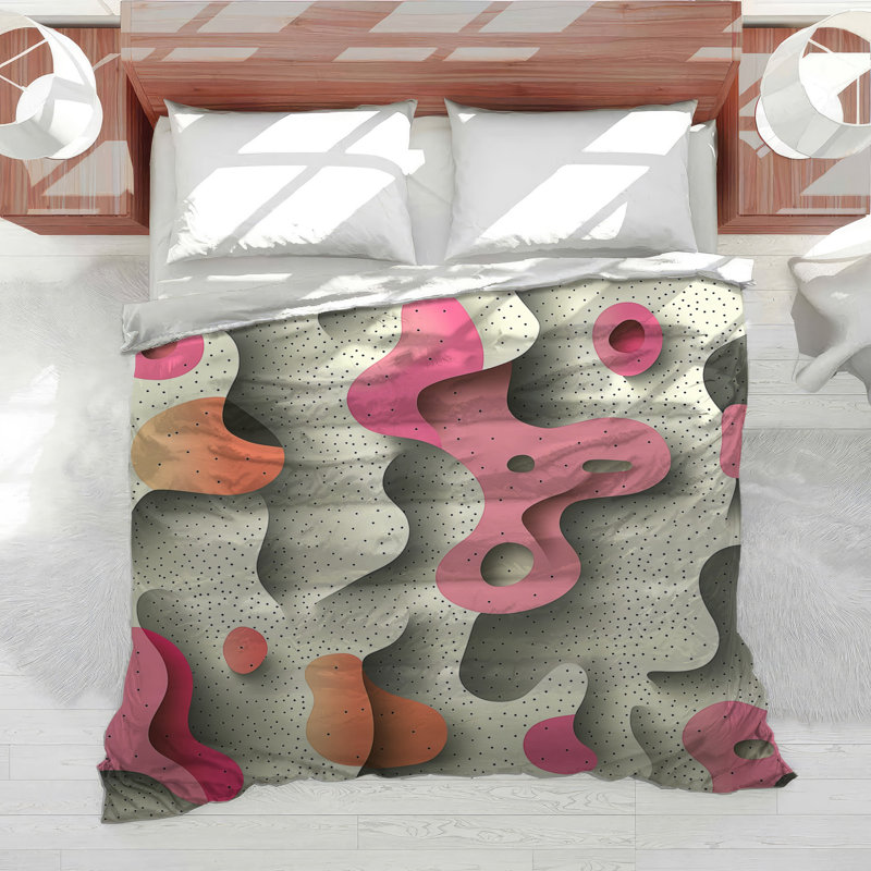 Abstract Shapes Bedding Art Comforter Eclectic, Twin Comforter