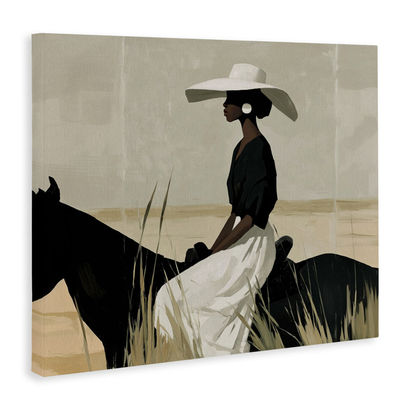 Toile équestre à silhouette élégante, design par Svetlana Aleynikova, H 16 po x l 20 po