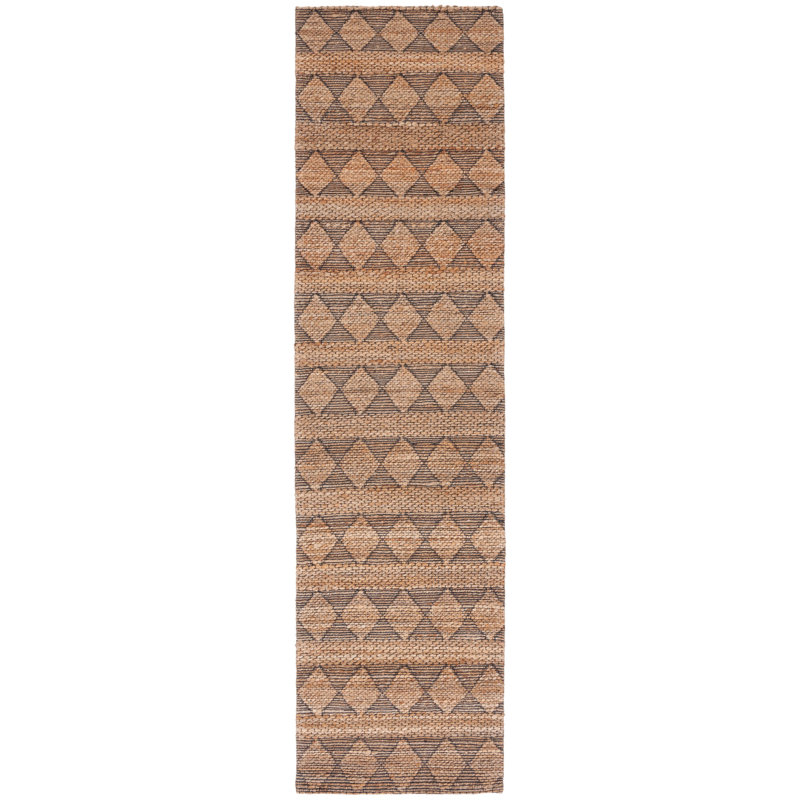 Irline Natural Fiber Hand Tufted Performance Geometric Rug, Runner 2'3" x 9'