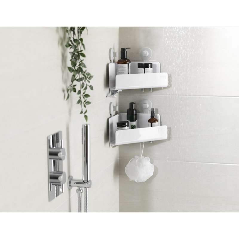 EasyStore 2-Piece Corner Shower Caddy Set