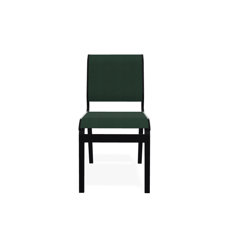 Chaise d'appoint de salle à manger Hiraku, Désert texturé, Vert forêt 22D Sunbrella® vert