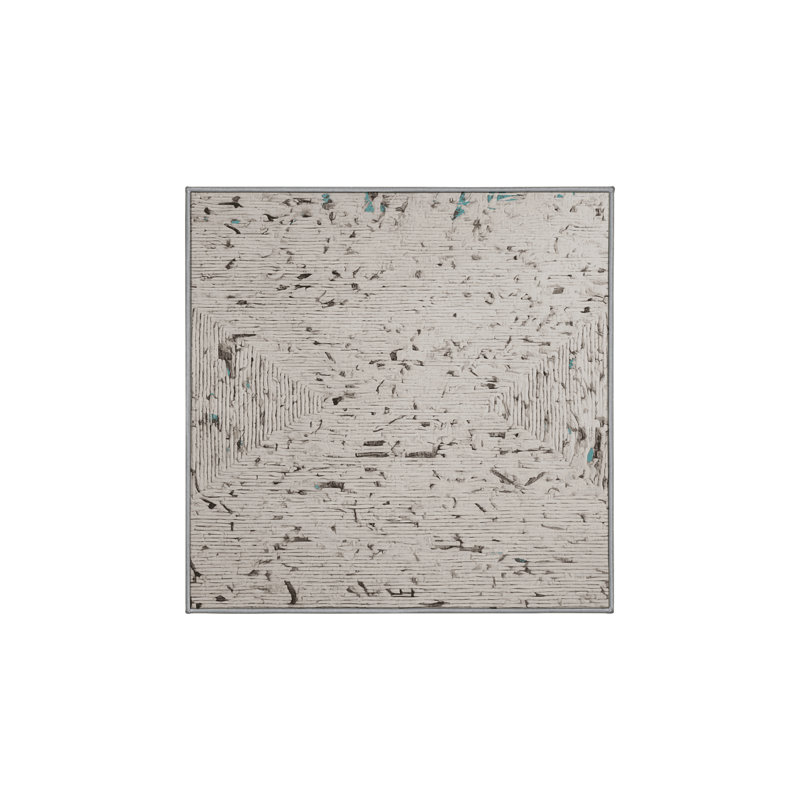Machine Washable Gray Area Rug, Square 6'