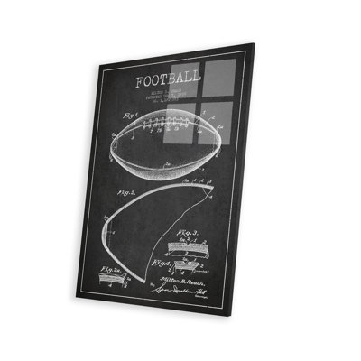 «Football Charcoal Brevet Blueprint on plastique / acrylique» par Aged Pixel, peinture