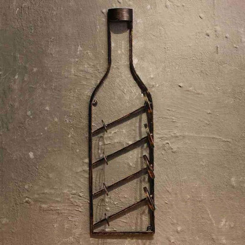 Wall-mounted Wine Bottle Holder Wine Racks Can Hold 4 Bottles of Wine for Home Bar Pantry Kitchen Wall