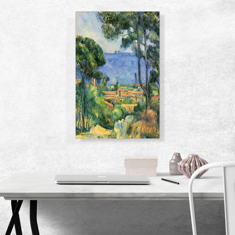 " View Through Trees 1885 " by Paul Cezanne Painting Print, 26" H x 18" W x 0.75" D