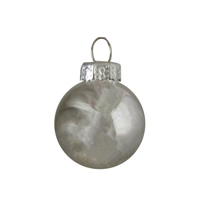 40ct Glass 2-Finish Christmas Ball Ornament Set