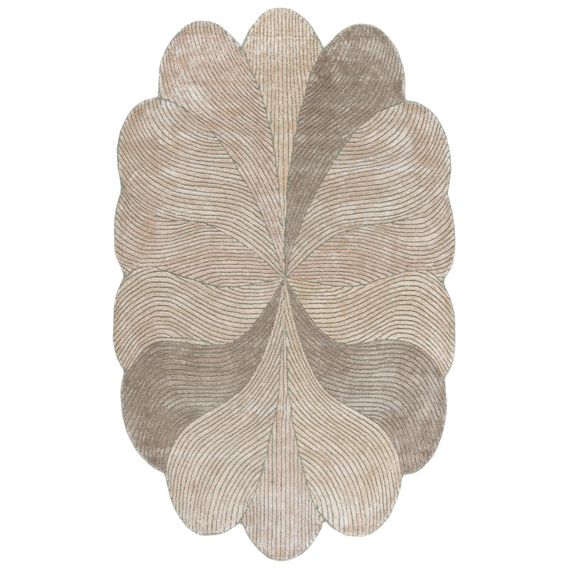 Fifth Avenue Hand Tufted Viscose,Wool, Cotton Abstract Indoor Rug, Oval 5' x 8'