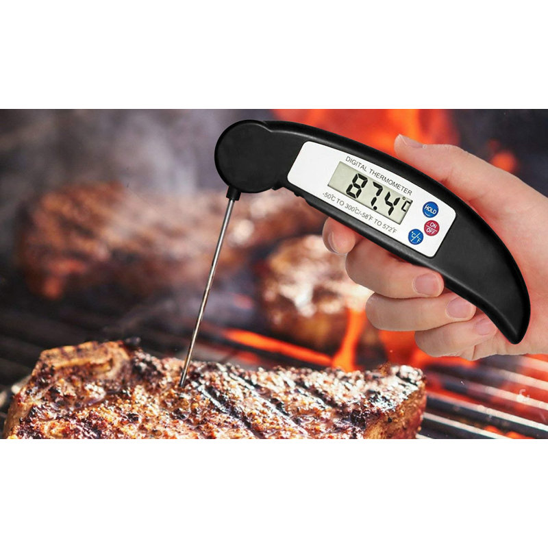 Thermomètre numérique pour viande et volaille -, Noir
