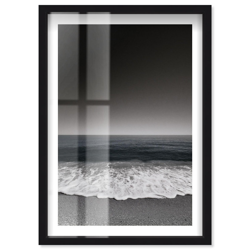 Impression encadrée Horizon Line Coastal par Notoriart, H 55 po x l 37 po, Noir
