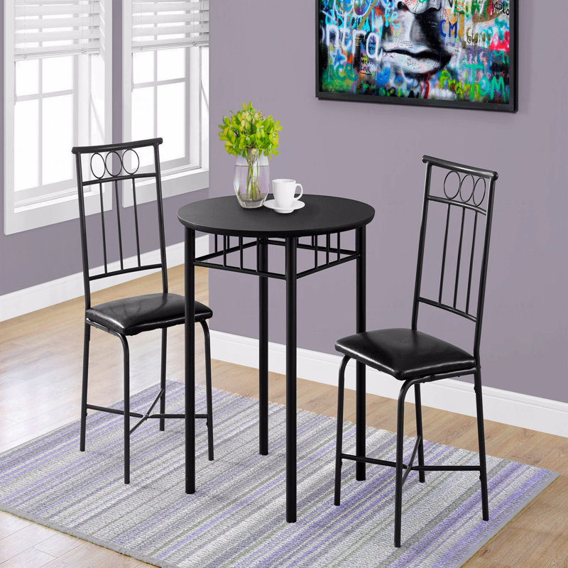 Dining Table Set, 3Pcs Set, Small, 30" Round