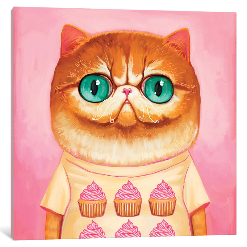 " Hey Cupcake " by Melanie Schultz, 12" H x 12" W x 0.75" D