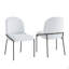 Chaise de salle à manger avec tissu en polyester texturé en lin doux-1368148930