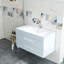 Meuble-lavabo mural blanc brillant 36 po-614455004