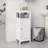 Cabinets, Modern Single Door Storage Cabinet with Adjustable Shelf, 12.6”L x 11.8”W x 33.5”H | Off-White | MDF